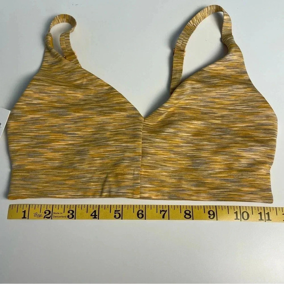 Outdoor Voices Flow Bralette XS “Sunset” Yellow Orange Gray Sports Athleisure - Picture 6 of 7